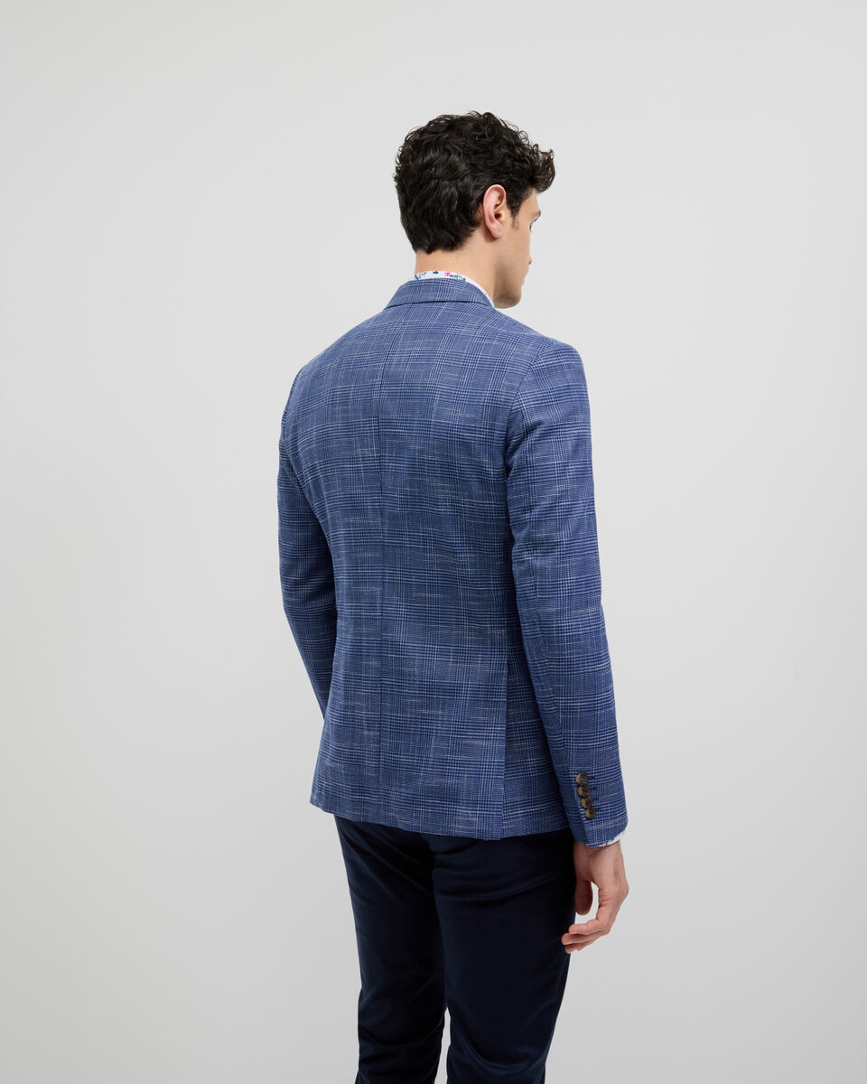 Prince of Wales Check Blazer, Navy, hi-res